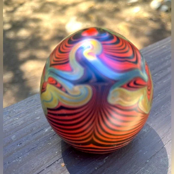 Vintage Vandermark Glass Egg - Picture 1 of 10